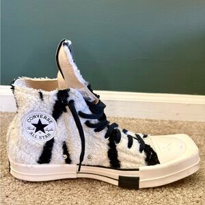 Rick Owens Black and White Athletic Shoes